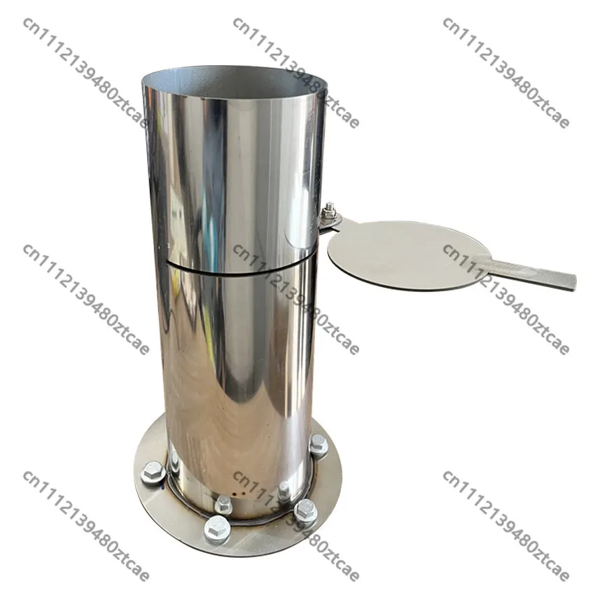 Thickened Stainless Steel Emergency Discharge Outlet for Silo Feed Tower, Customizable Manual Emergency Discharge Pipe