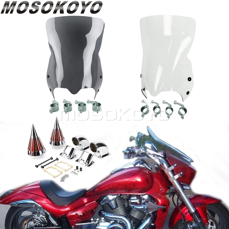 Zestaw Spike Air Cleaner stożkowych podnośnik kierownicy filtr powietrza do Suzuki Boulevard M109R M109 Cruiser motocykle sportowe części