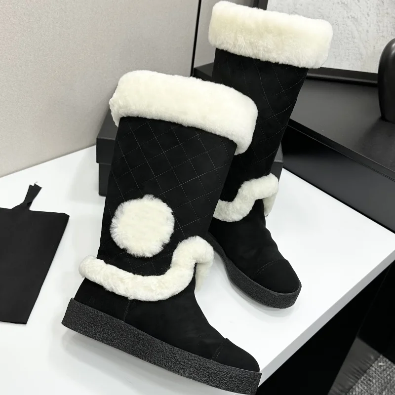 

High quality fall and winter cowhide + Australian wool woman padded boots are soft and comfortable 25110810