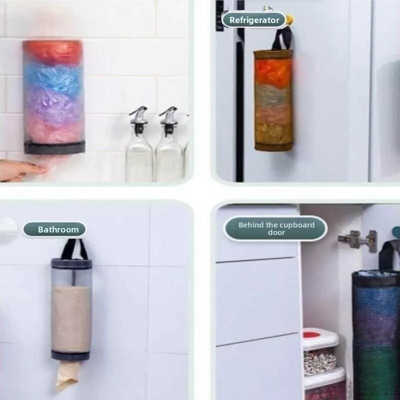 Wall-mounted Garbage Storage Artifact Kitchen Plastic Sorting Hanging Shopping Storage Storage Hanging