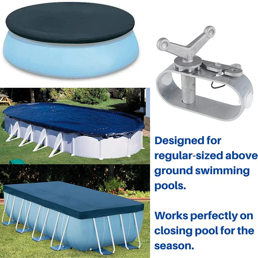 30M Swimming Pool Cover Cable & Winch Kit,Pool Cover Cable and Ratchet for Swimming Pool Covers,30M