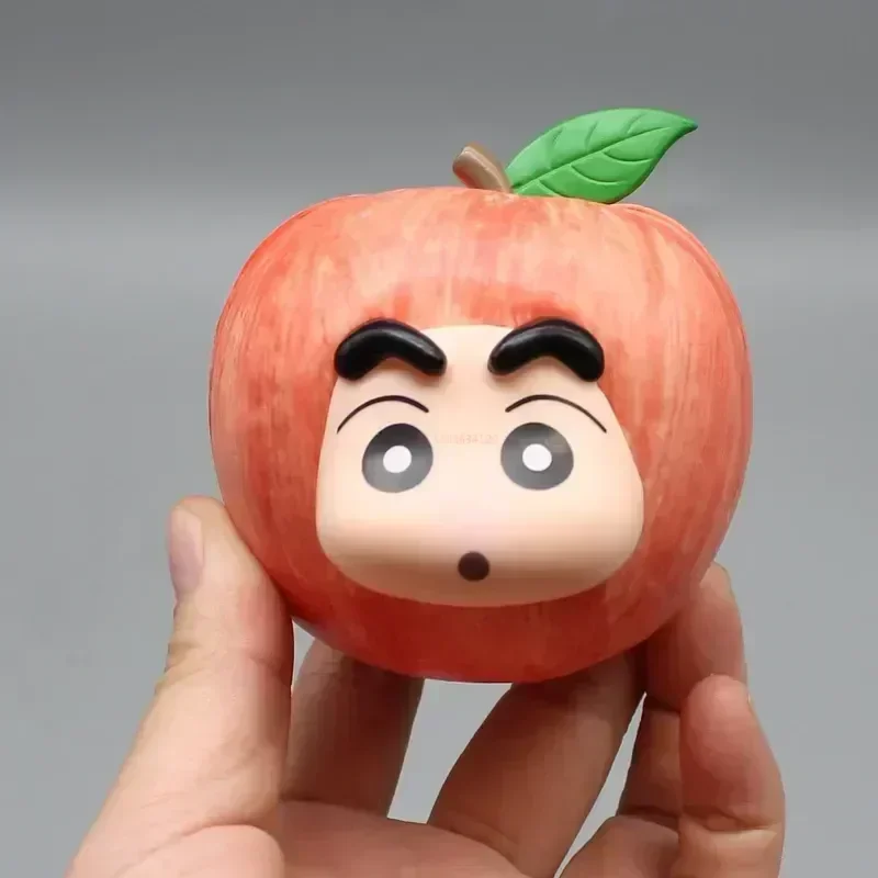 Cute Crayon Shin-Chan Fruit Series Cos Apple Banana Tangerine Gk Anime Figure Collection Model Ornaments Children'S Toy Gift