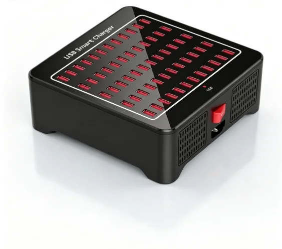 300W USB Charging Station 40-60 Port Fast Charger Multi Device Desktop Hub PD QC Smart Power Adapter Office Studio Organizer