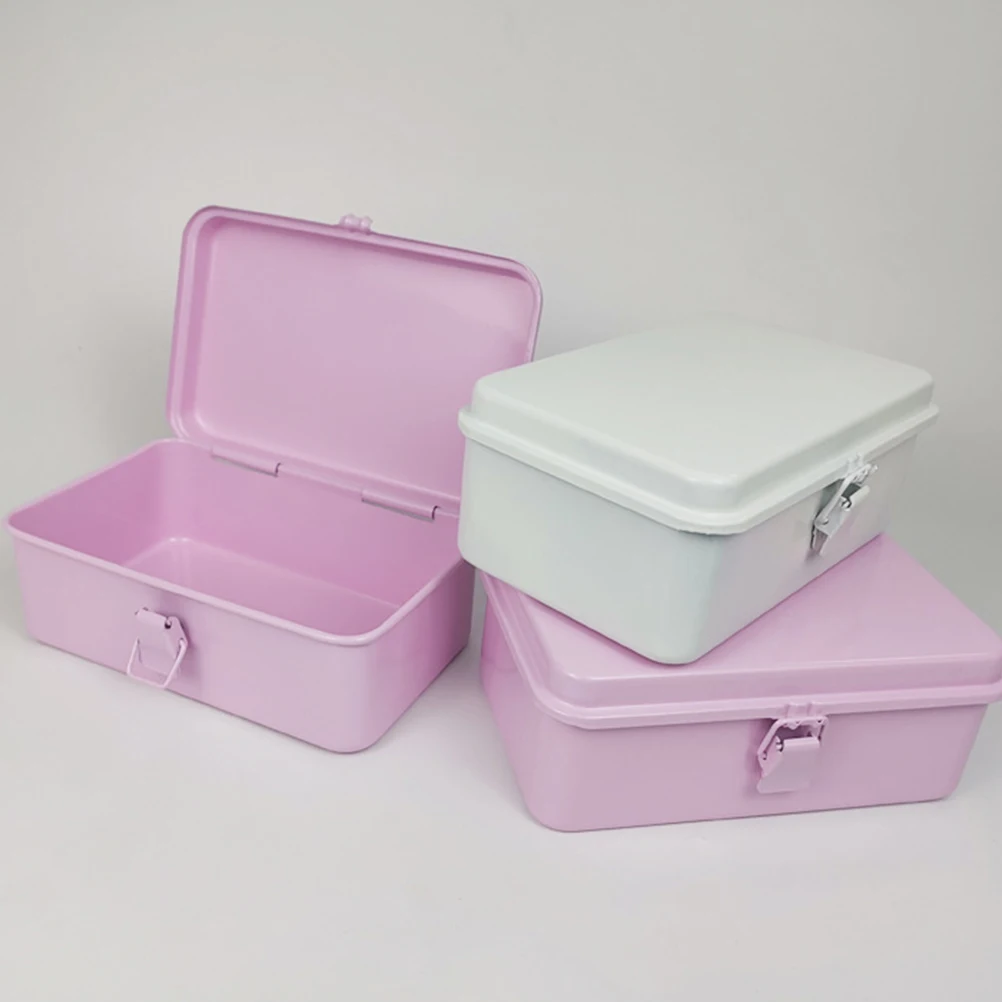 

Metal Pink T190 Storage Container Car Garage Durable Strong Capacity Metal Toolbox Mechanics Boxes for Tools