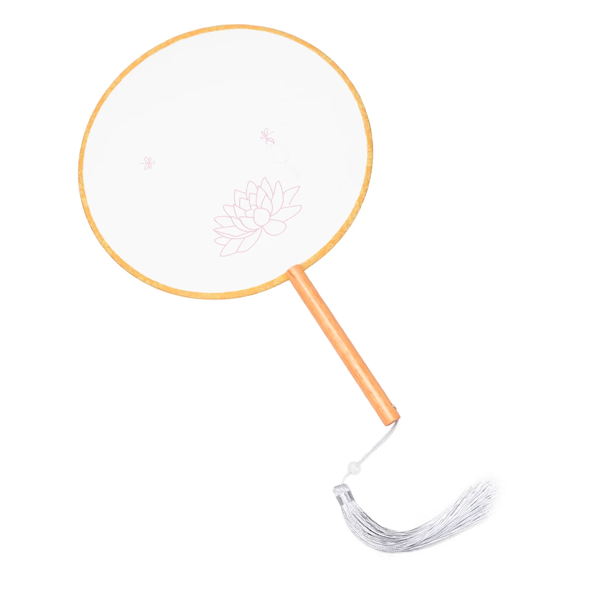 

Silk Ball Fan Making Materials Embroidery Kit Silk DIY Supplies Handmade Crafts Gift For Friends Beginners Practice