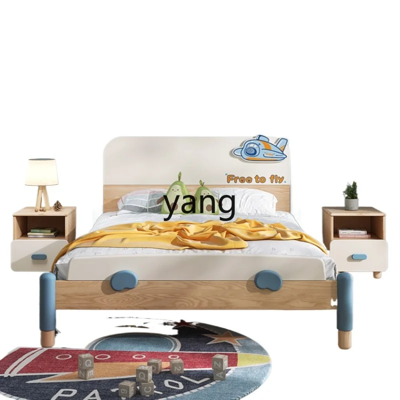 Yhl Bed Boy Single Bed Boy Ash Wood Bed Children's Room Boy Plane Storage