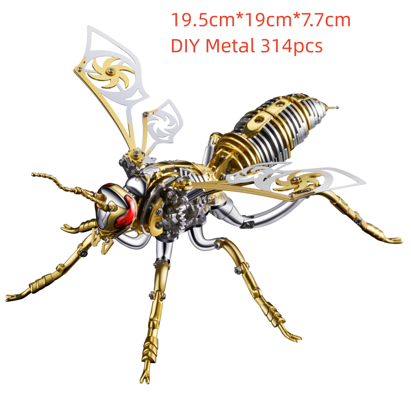 

Bumblebee Metal Assembled Ornament Insect Vivid and Beautiful Gift Ornament 3D DIY Scientific Biology