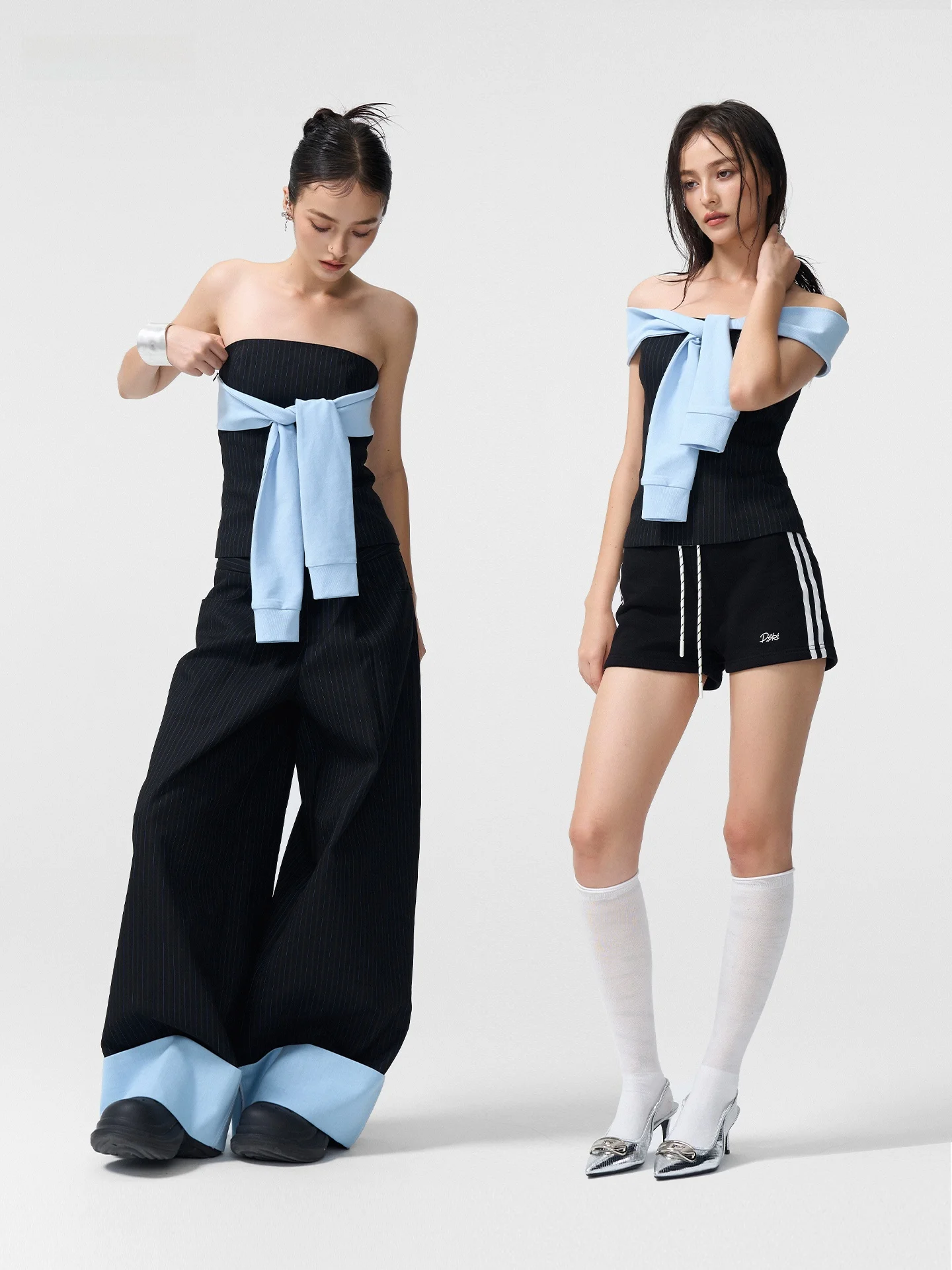 

Женский топ с перекрестными лямками Dokitoki, эластичный, из смешанной ткани, плиссированный, универсальный, с коротким рукавом, в полоску, оригинальный дизайн