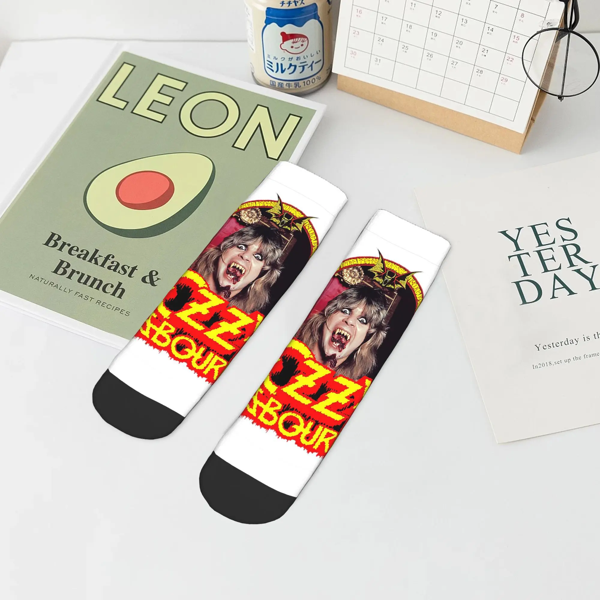 オジー・オズボーン マーチ プリンス・オブ・ダークネス ソックス 原宿 吸汗ストッキング オールシーズンソックス アクセサリー 男性用 女性用