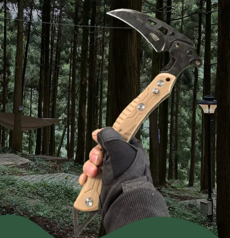 

New Folding Sickle Camping Multifunctional Thickened Outdoor Adventure Mountain Tool