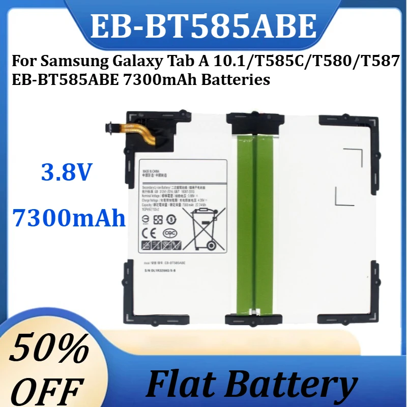 New EB-BT585ABE 3.8V 7300mAh Battery For Samsung Galaxy Tab A 10.1/T585C/T580/T587 EB-BT585ABE 7300mAh Batteries