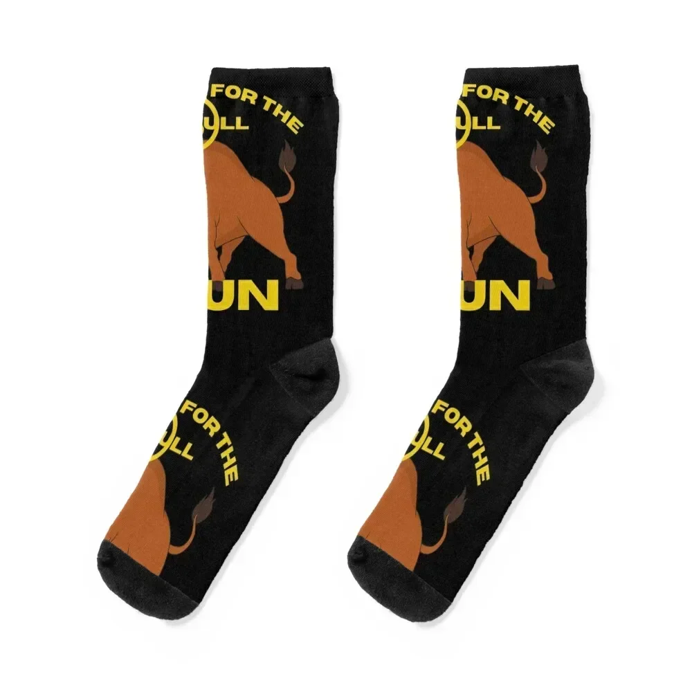 ready for the bull run? funny trader Socks winter hockey christmass gift cycling Man Socks Women's