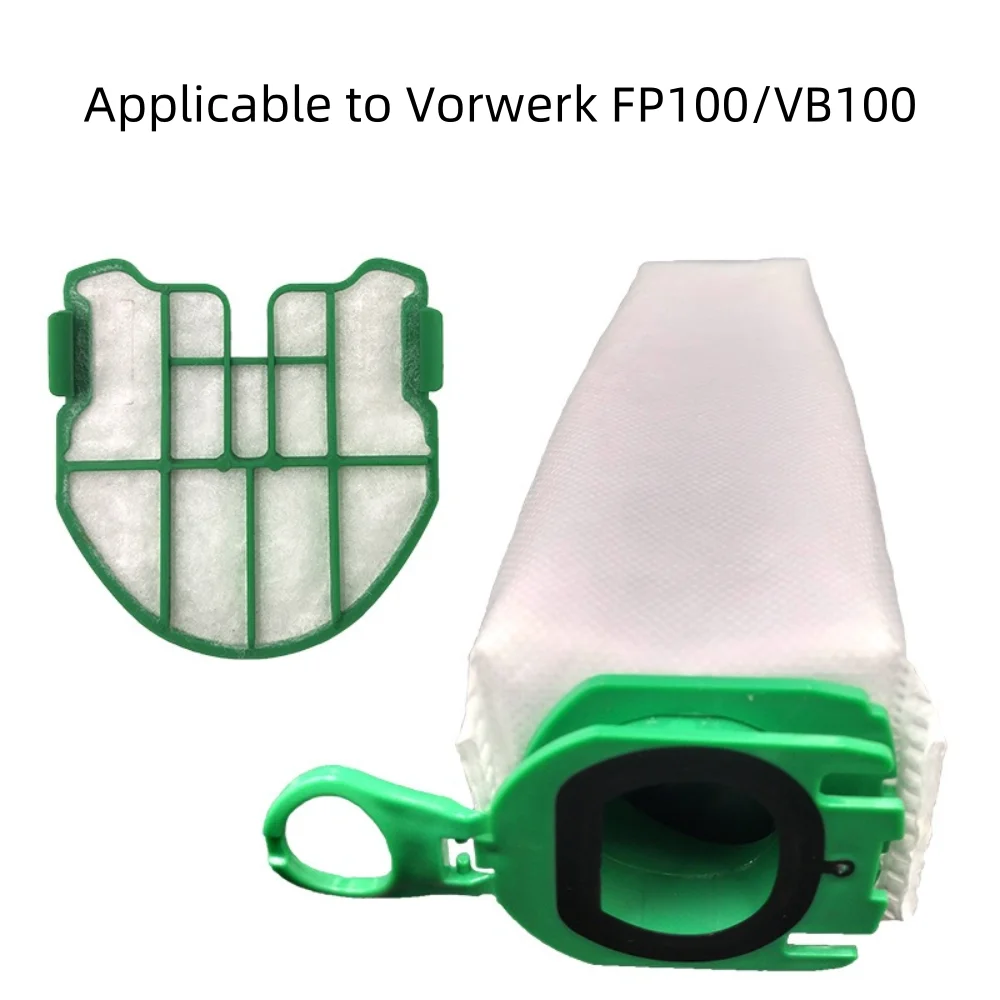 Geeignet für Vorwerk Kobold VB100 FP100 Staubsauger – Staubsammelbeutel aus Vliesstoff, Müllbeutel und Filtersieb