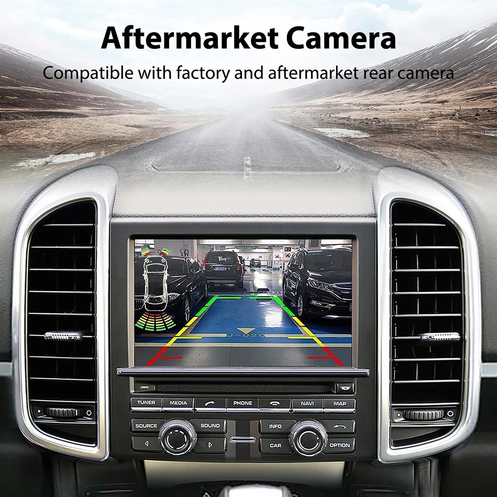 ANYFAR Wireless CarPlay Android Auto For PCM 3.1 Panamera Cayenne Macan Cayma 911 918 Support Mirror Link AirPlay Camera view 4