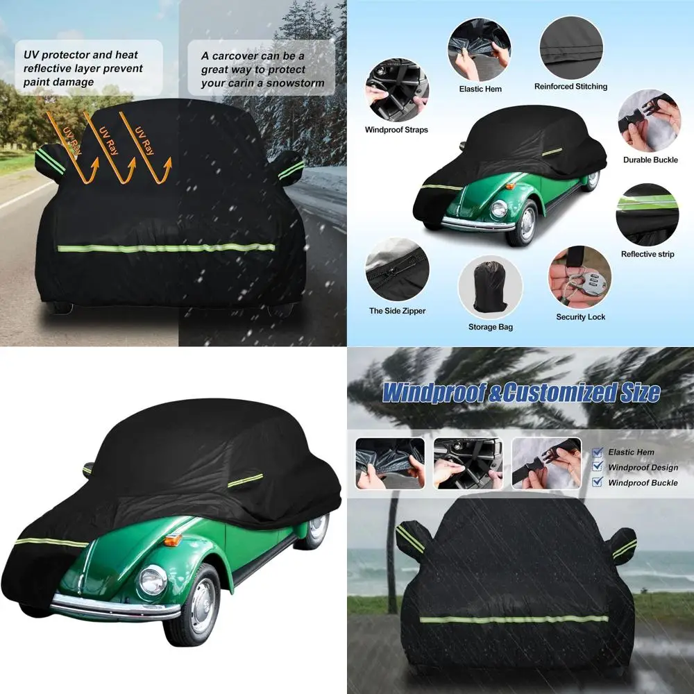 

Custom 210T Outdoor Storm Cover for 1960-1980 Volkswagen Beetle 2-Door Sedan - Black