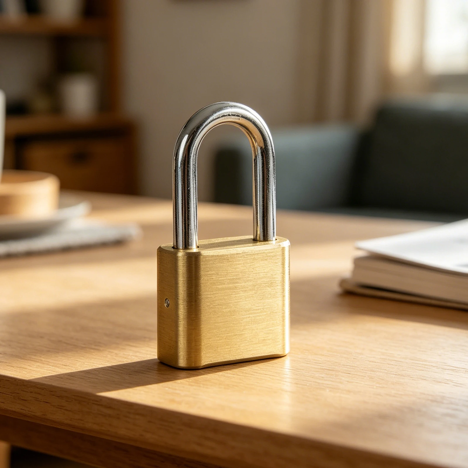 4 Digit Combination Lock with Brass Alloy Body for Securing Cabinets Backpacks Luggage Sheds and Outdoor Storage