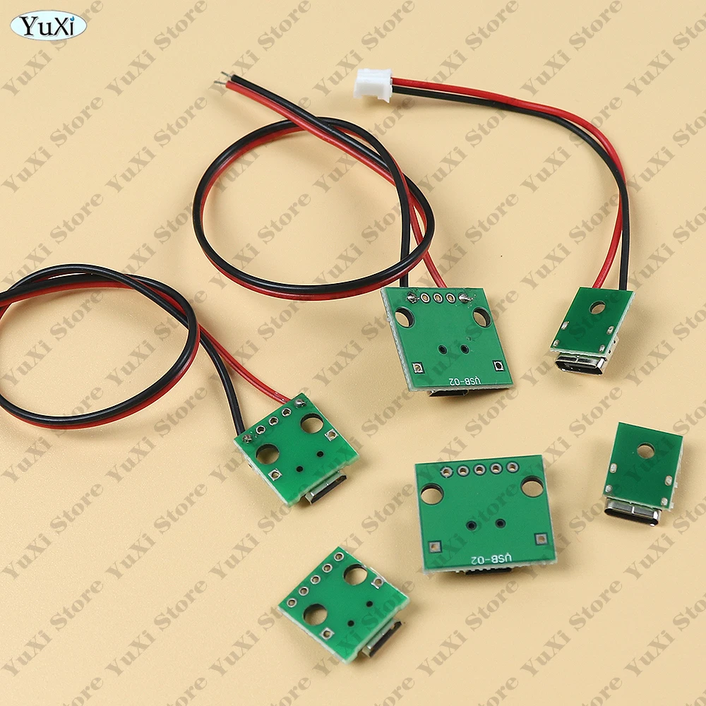 2-50pcs 2A Micro USB Jack 3.1 Type-C Female Connector Charging Port Mini USB Socket Solder Wire Screw Fixing Plate 5V PH2.0 - Detail 1