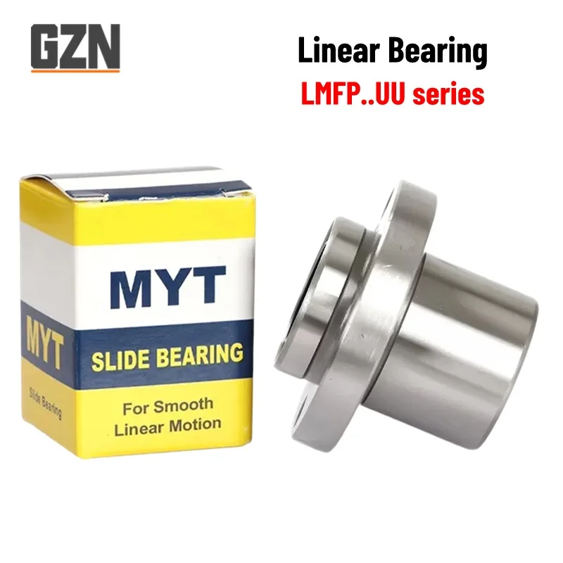 1pcs Free Shipping  LMFP6UU LMFP8UU LMFP10UU LMFP12UU LMFP13 16 20 25 30 35 40 UU Guided Round Flange Lengthened Linear Bearing\