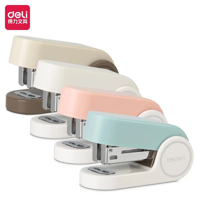 DELI Mini Stapler Set Stapling Machine with 800-1000 Pc Staples Office School Binding Supplies Manual Cute Stapler School Office