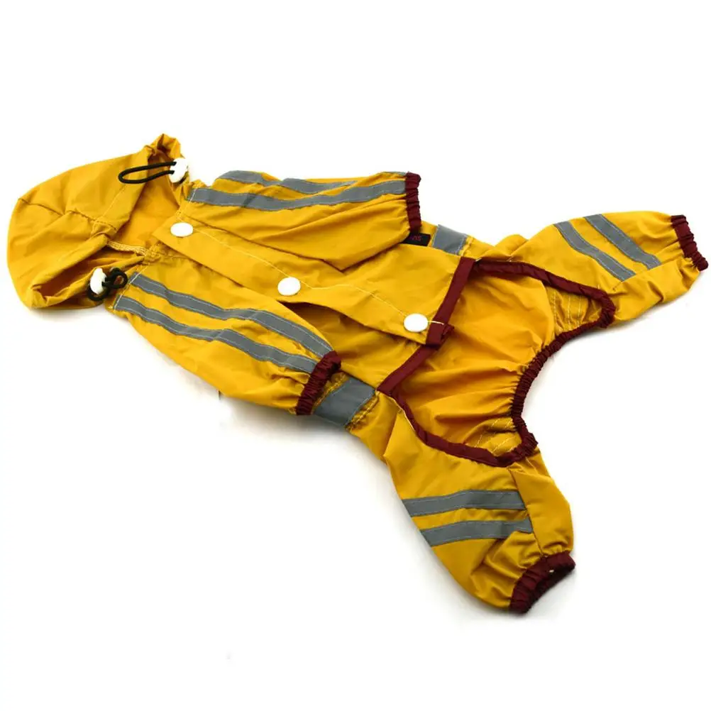 

PVC Dog Raincoat Lightweight Breathable Hoodie for Small Medium Pets Corgi Dachshund Chihuahua Waterproof Jacket Reflective