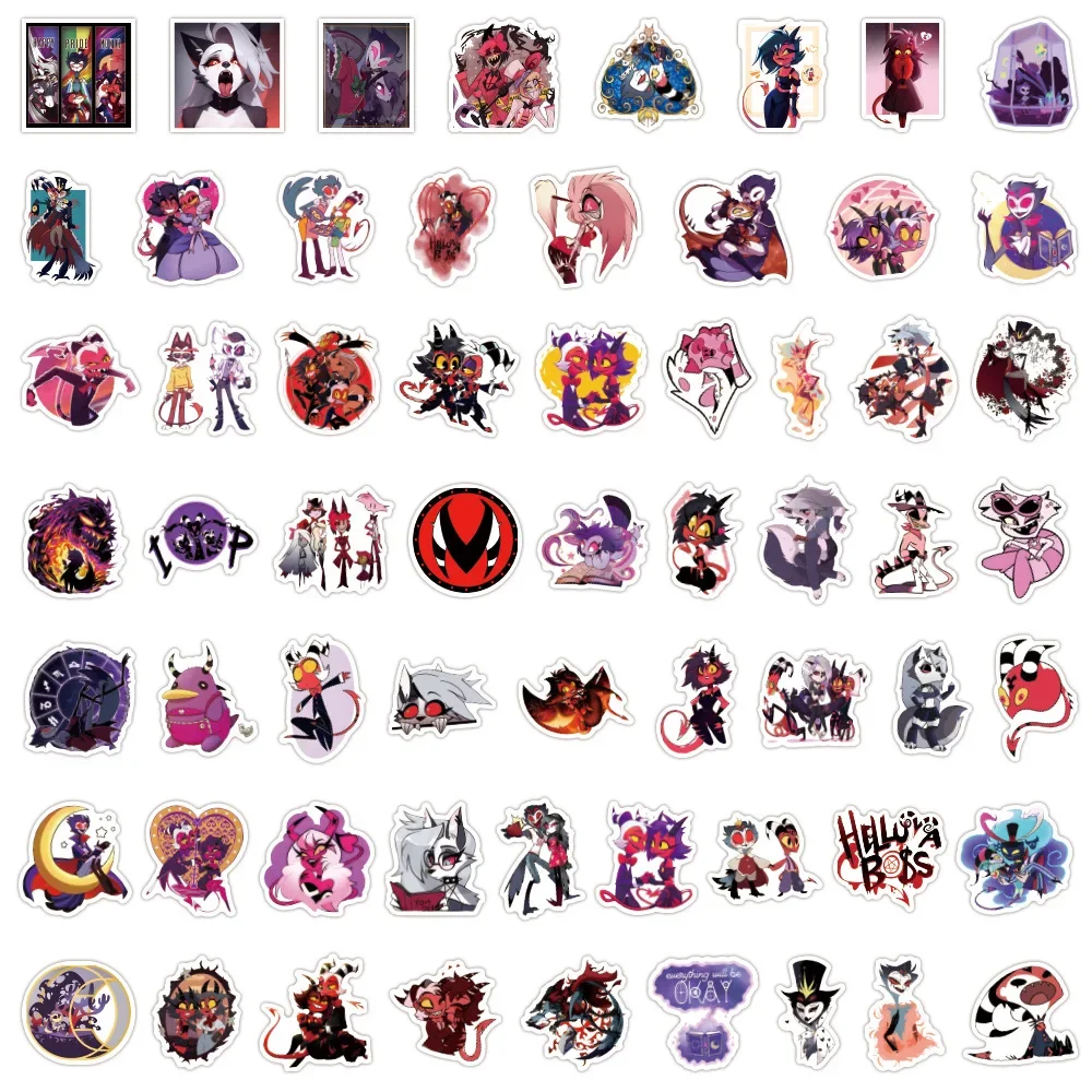50/120Pcs Helluva Boss Anime Graffiti Stickers Laptop Suitcase Laptop Guitar Skateboard Decoration Waterproof DIY Stickers - view 6