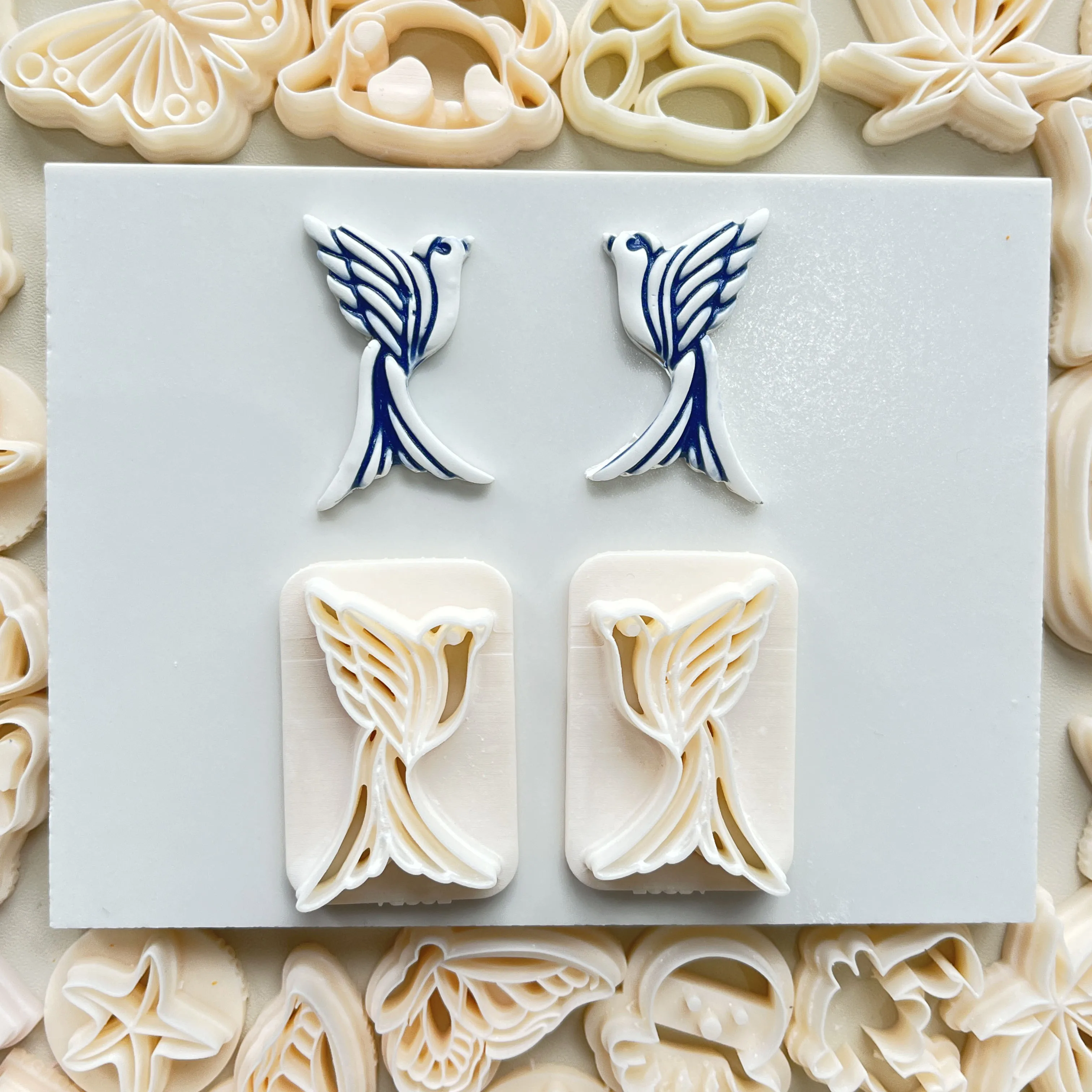 Schwalbe Vogel geformt Spiegel Polymer Clay Schneiden Formen Handwerkzeuge für DIY Ohrringe Schmuck Abzeichen Herstellung – Detail 1