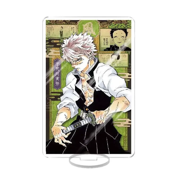 16cm Anime Demon Slayer 4 Kamado Tanjirou figura supporto acrilico Zenitsu Inosuke Figur Kyoujurou statua ornamenti da collezione giocattolo