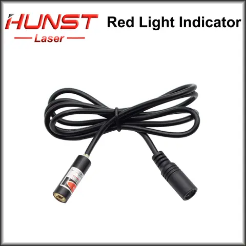 HUNST 빨간색 점선 빔 라이트 650nm 5V 적외선 조정 가능한 레이저 모듈 로케이터 + 섬유 마킹 또는 절단기 용 어댑터