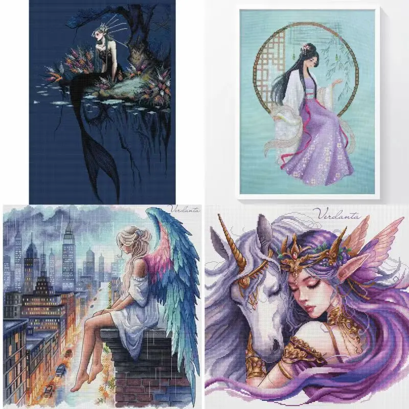 16324 Cross Stitch ONLY FLOSS NO FABRIC NOT Cross-stitch Kit Embroidery Needlework WITHOUT Fabric Homfun Painting Crossing