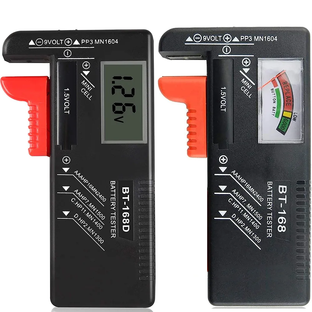 1PCS BT-168 AA/AAA/C/D/9V/1.5V batteries Universal Button Cell Battery Colour Coded Meter Indicate Volt Tester Checker BT-168D