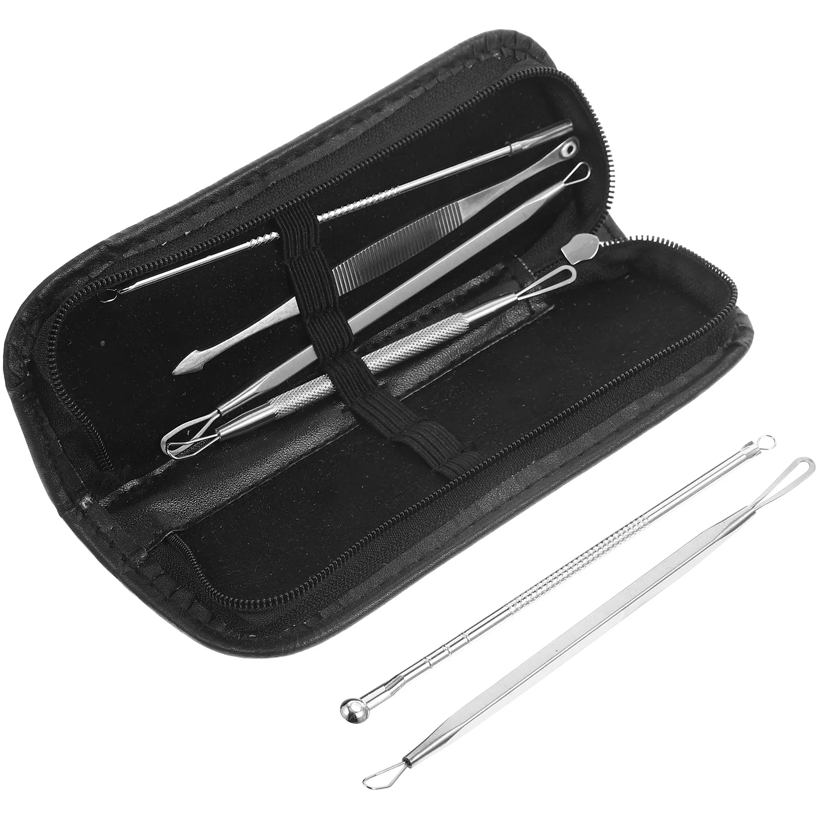 

1 Set Stainless Steel Tools Reusable Needle For Daily Use Portable Acne Extractor Wear-Resistant Pore Cleaner