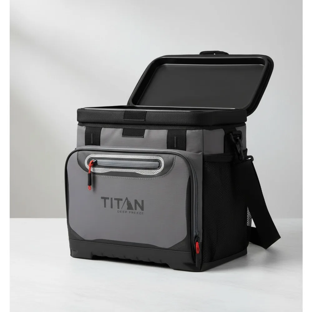 

Охладитель для жесткого тела без молнии с глубокой замораживающей изоляцией — удержание льда на 2 дня, емкость на 16 банок для приключений на открытом воздухе