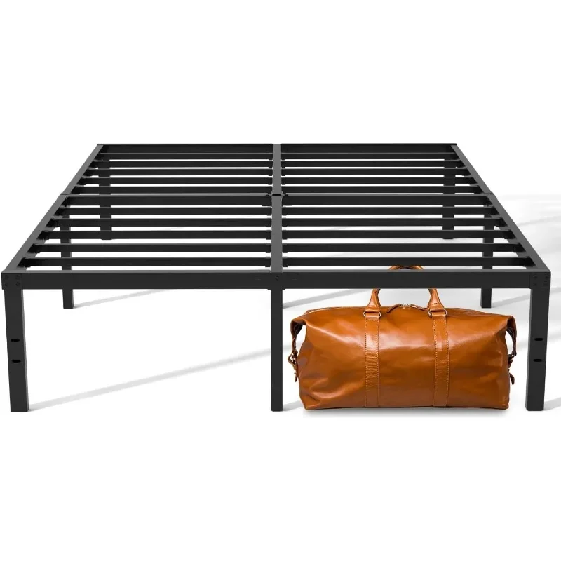 

14 Inch Bed Frame, Heavy Duty Metal Platform Bed Frame Full No Box Spring Needed,Easy Assembly, Noise Free, Black