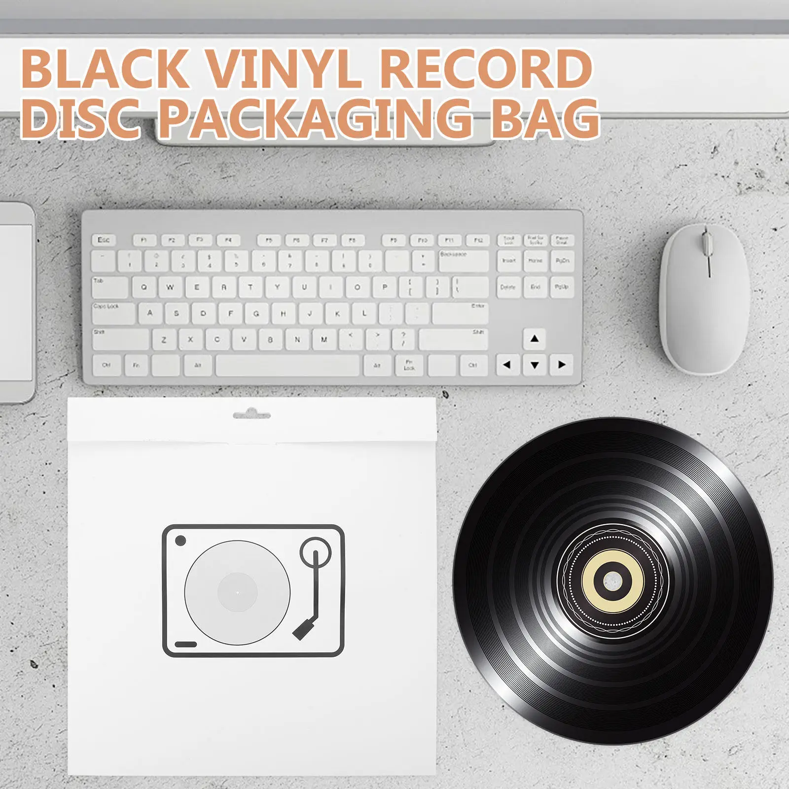 4Pcs Vinyl Record Protector Sleeves 12 Inch Paper Vinyl Storage Bags Disc Sleeve for Collectors Djs Album Preservation Dustproof