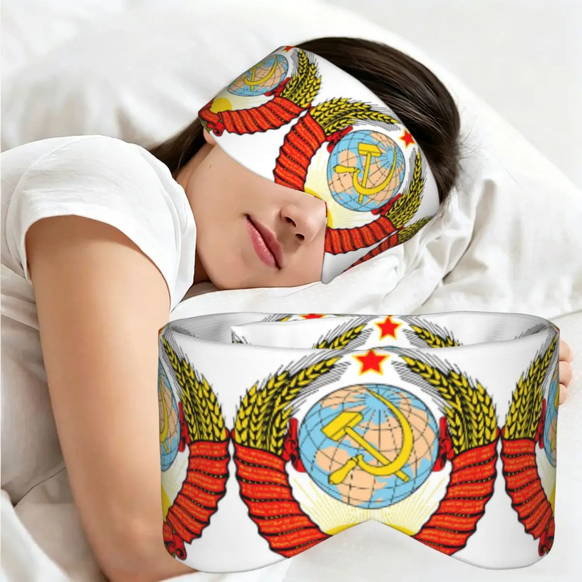 USSR Soviet Union Socialism sleep mask Light Blocking Portable Eye Cover for Girls Boys Travel Party Gift Eyeshade eyepatch