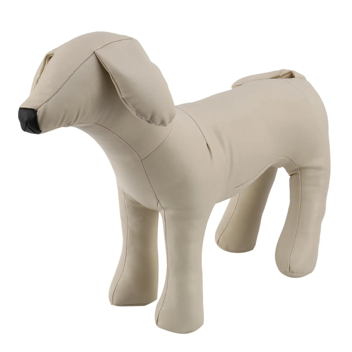 Leather Dog Mannequins Standing Position Dog Models Toys Pet Animal Shop Display Mannequin White M