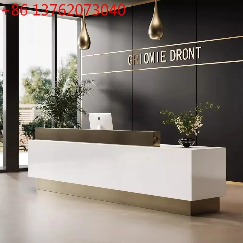 

Современная минималистичная стойка ресепшн для компаний, креативная стойка для VIP-гостей отеля, консультационная стойка, офисная мебель на заказ