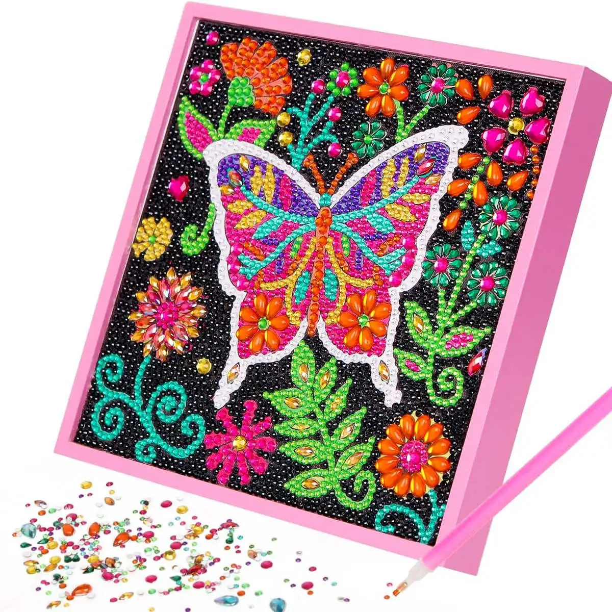 

New Sticky Diamond Children's Puzzle Diamond Handmade DIY Full Mandala Butterfly Painting Decorative