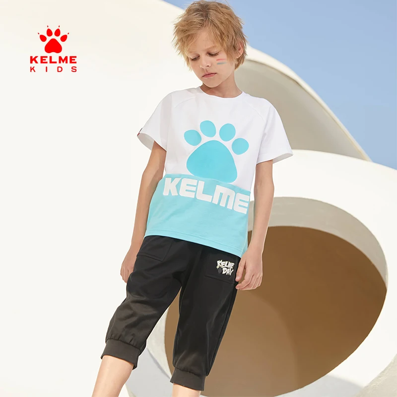 

KELME Children's Clothing Children's Cropped Pants Summer Boys New Thin Section Western-Style Casual Sports Pants 5123ZK3050