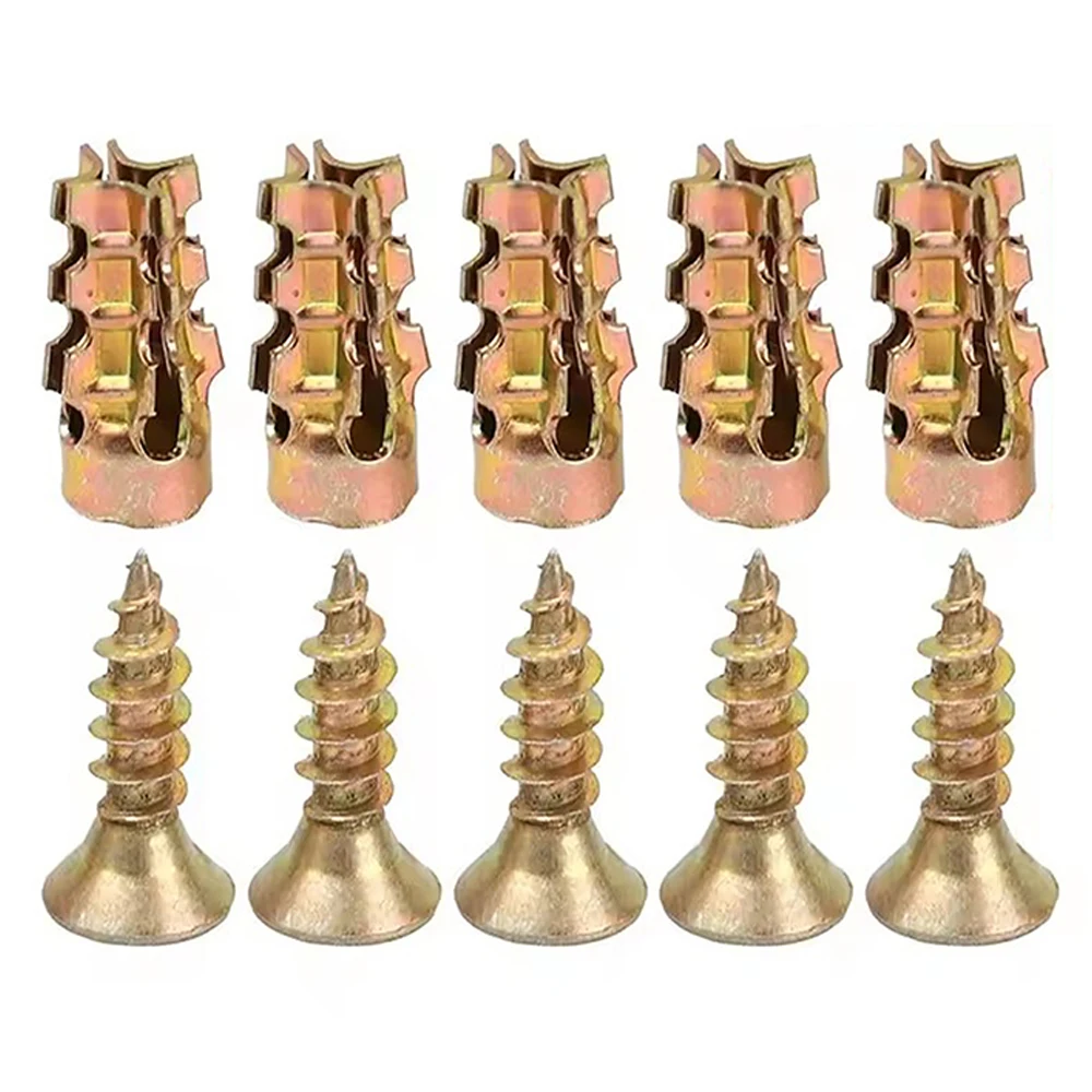 6*14mm Door Hinge Thread Repair Screws Short Expansion Wall Anchors Stripped Thread Repair Fixer Steel Self Tapping Screws