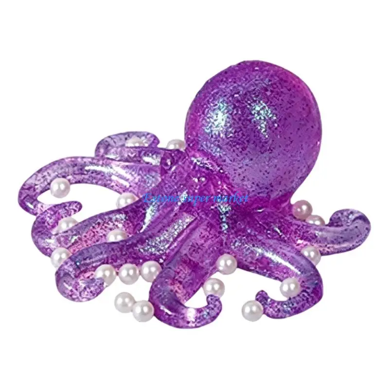 090B Simulation Translucent Octopuses Squeeze Toy Sticky Pink Octopuses Stress Balls Stress Relief For Kids And Adults