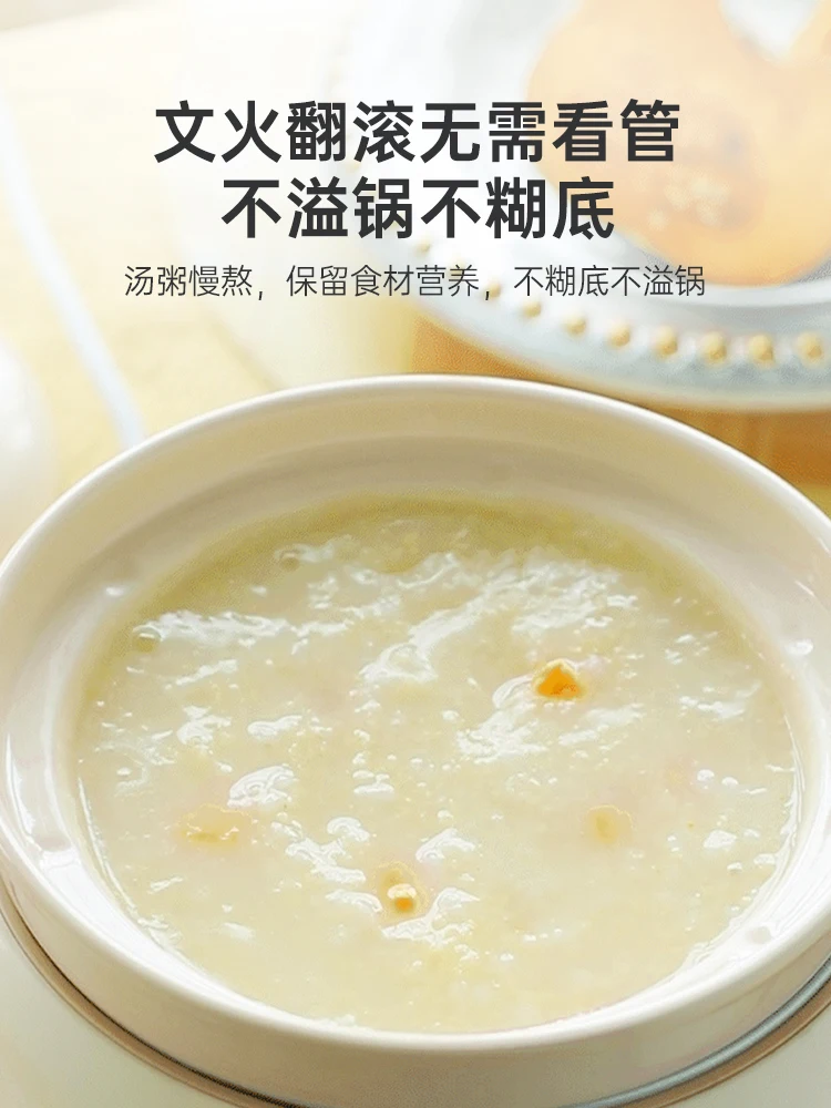 Baby Complementary Food Machine Stewpan Electric Pot Stew Cuisin Bowl Pan Porridge Cooking Artifact Casserole Ceramic Slow Home