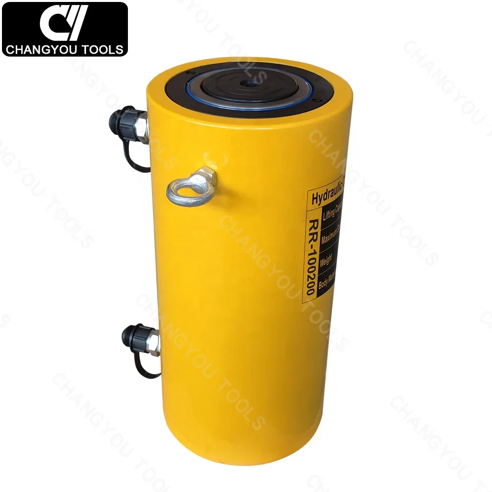 RR-100200 Double-acting hydraulic piston cylinder works in both directions