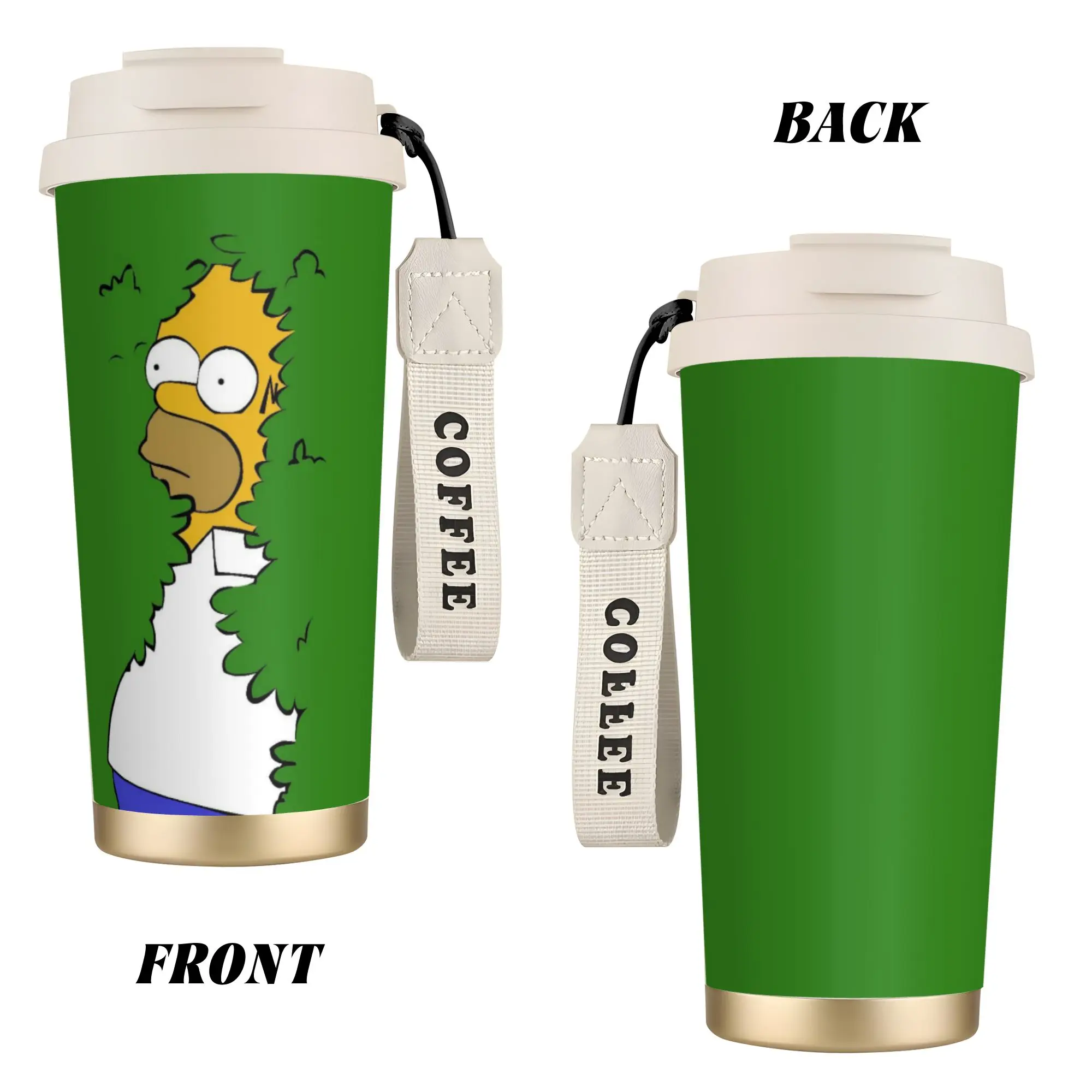 Cartoon S-Simpsons Stainless Steel Coffee Cup  Thermal Cup School Mugs Hot Cold Drink