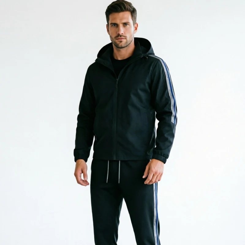 2026 New Autumn Men Tracksuits Sportswear Running Sets Hooded 2 Pcs Clothing Set Mens Jackets And Pants S-4XL