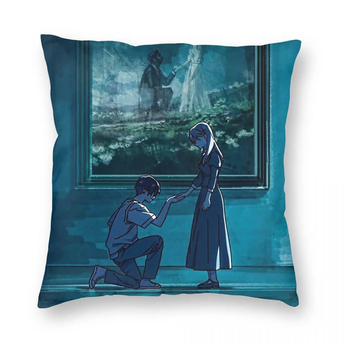 

Наволочка для подушки с аниме-принтом «Летний призрак», декоративная наволочка для дома и автомобиля