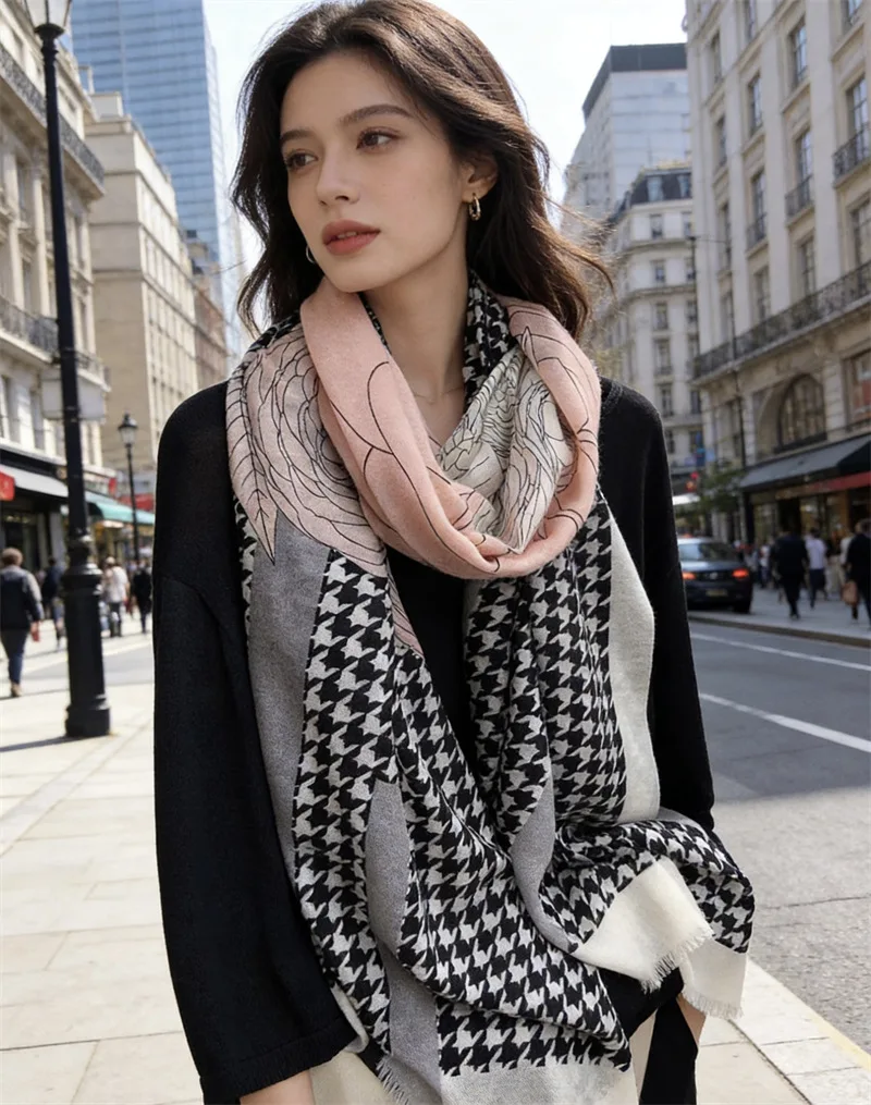 Tassels Cashmere Luxury Designers Big Shawls Women Large Neck Accessories Lover Gift 200CM 100CM