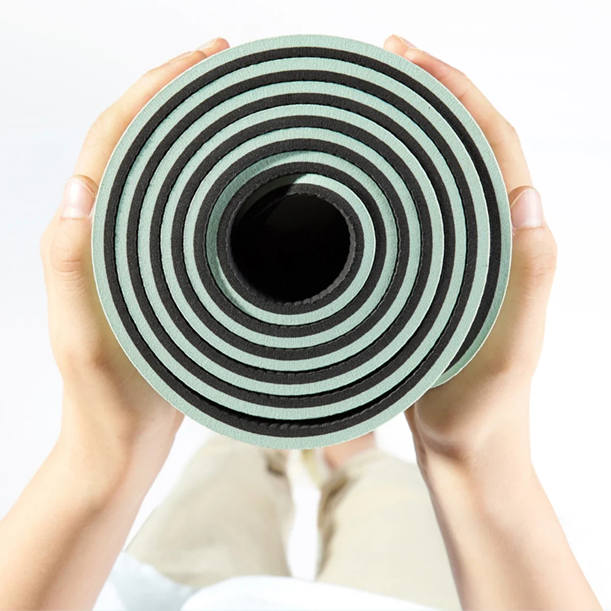 TPE Yoga Mat Home Fitness خط توجيه حصيرة رياضية غير قابلة للانزلاق