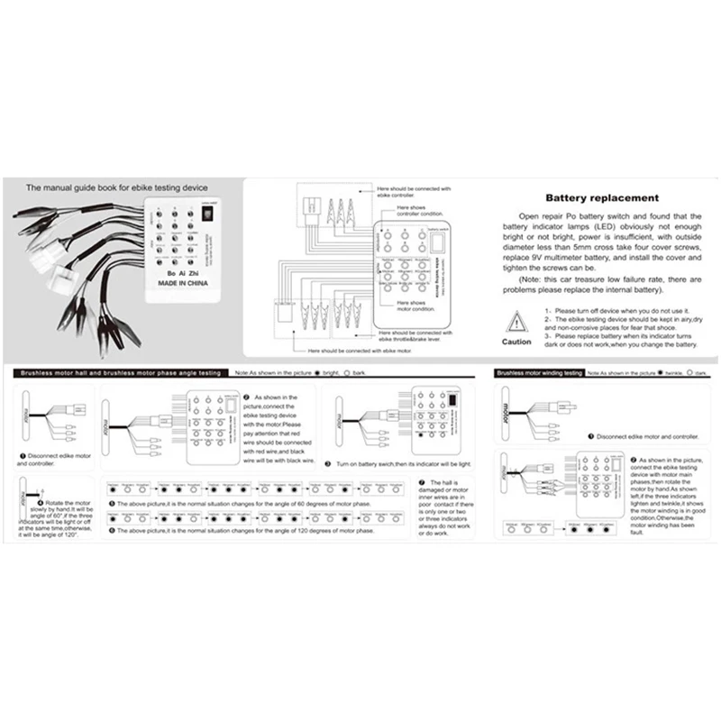 1 szt. 24V/36V/48V/60V/72V Electro Car E-Bike bezszczotkowy kontroler silnika Tester elektroniczny moduł wysokiej wydajności