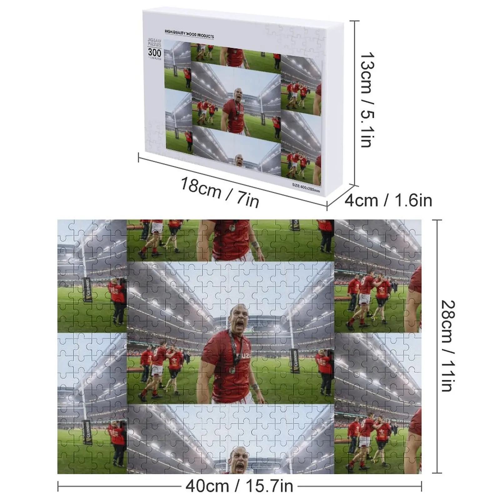 알룬 윈 존스 웨일즈 럭비 월드 MVP 직소 퍼즐 어린이를 위한 장난감 어린이를 위한 참신한 장난감 2022 퍼즐